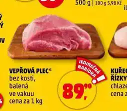 Penny Market Vepřová plec bez kosti nabídka