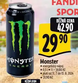 Albert Monster energy drink nabídka