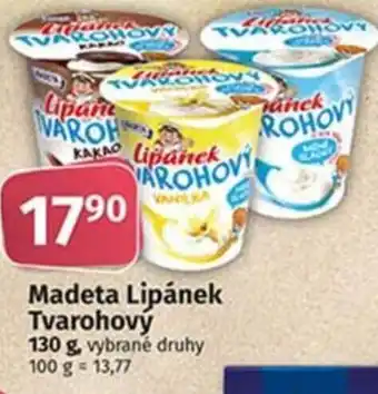 COOP TIP Madeta Lipánek Tvarohový nabídka