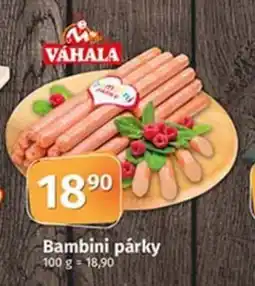 COOP TIP Bambini párky nabídka