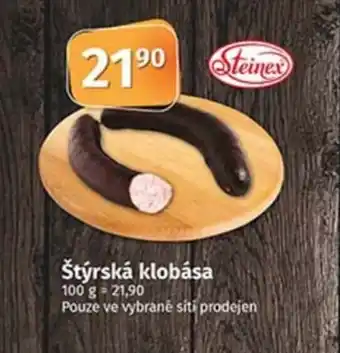 COOP TIP Štýrská klobása nabídka