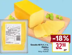 Billa Gouda 48 % t. vs. Plátky nabídka