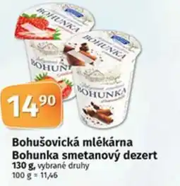 COOP TIP Bohušovická mlékárna Bohunka smetanový dezert nabídka