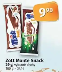 COOP TIP Zott Monte Snack nabídka