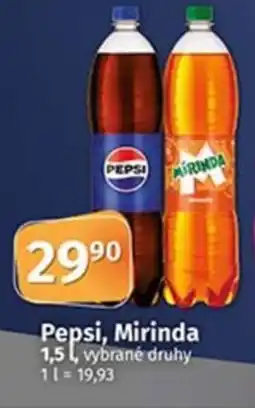COOP TIP Pepsi, Mirinda nabídka