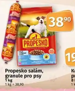 COOP TIP Propesko salám, granule pro psy nabídka