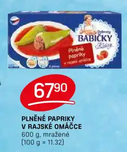 Flop PLNĚNÉ PAPRIKY V RAJSKÉ OMÁČCE nabídka