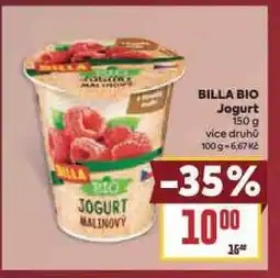 Billa Bio jogurt nabídka