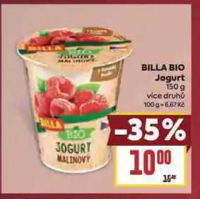 Billa Bio jogurt nabídka