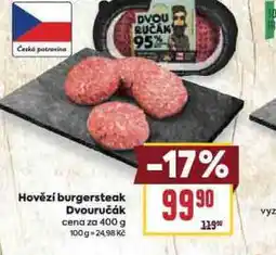Hovězí burgersteak dvouručák
