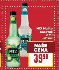 Billa Mix mojito cocktail nabídka