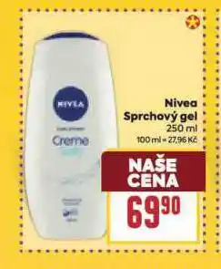 Billa Nivea sprchový gel nabídka