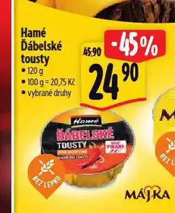 Albert Hamé ďábelské tousty nabídka
