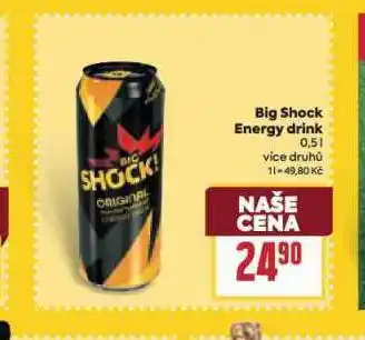 Billa Big shock! energetický nápoj nabídka