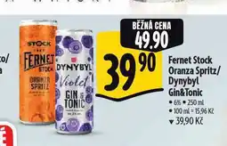 Albert Dynybyl violet gin & tonic nabídka