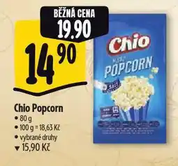 Albert Chio popcorn nabídka