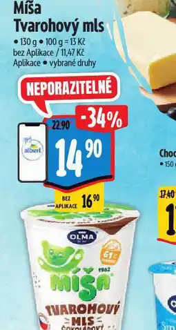 Albert Míša tvarohový mls nabídka