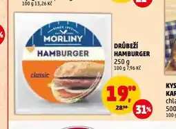 Penny Market Drůbeží hamburger nabídka