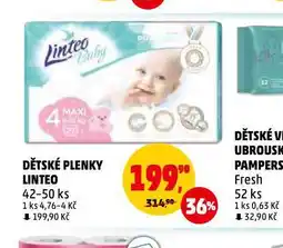 Penny Market Linteo dětské plenky nabídka