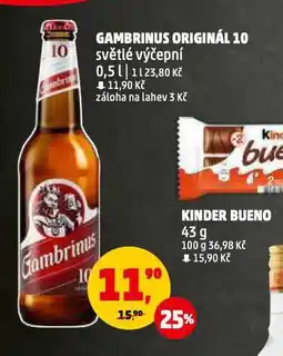 Penny Market Pivo gambrinus originál 10 nabídka
