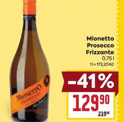 Billa Mionetto Prosecco Frizzante 0.75L nabídka