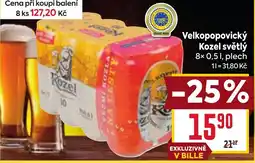Billa Velkopopovický Kozel světlý nabídka