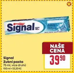 Billa Signal Zubní pasta nabídka