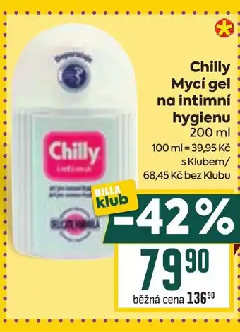 Billa Chilly Mycí gel na intimní hygienu nabídka