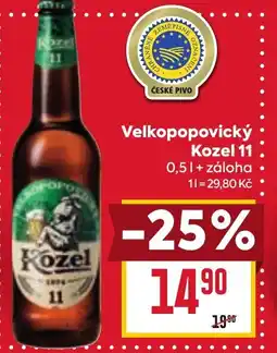 Billa Velkopopovický Kozel 11 0.5L nabídka