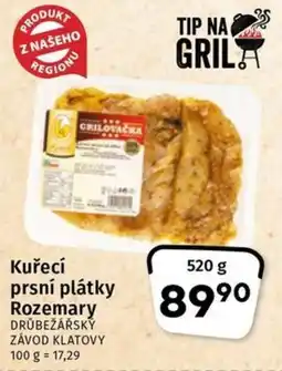 Coop Kuřecí prsní plátky Rozemary nabídka