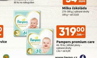 Terno Pampers dětské pleny nabídka
