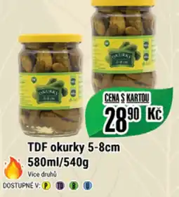 Tamda Foods TDF okurky 5-8cm 580ml/540g nabídka