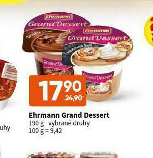 Terno Ehrmann grand dessert nabídka