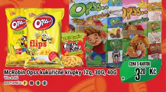 Tamda Foods McRobin Opss kukuřičné křupky 12g, 30G, 40G nabídka