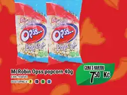 Tamda Foods McRobin Opss popcorn 40g nabídka