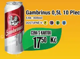 Tamda Foods Gambrinus 0,5L 10 Plech nabídka