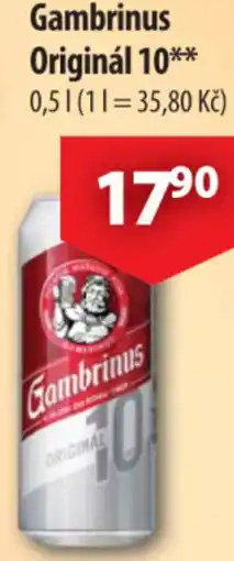 CBA Gambrinus Originál 10 0.5L nabídka