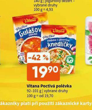 Terno Vitana poctivá polévka nabídka