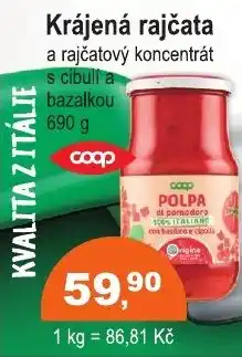 COOP DISKONT Krájená rajčata nabídka