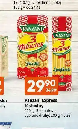 Terno Panzani express těstoviny nabídka