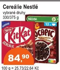 COOP DISKONT Cereálie Nestlé nabídka