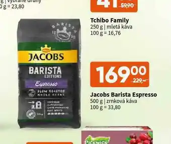 Terno Jacobs barista espresso nabídka