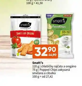 Terno Snatt´s chlebíčky, chips nabídka