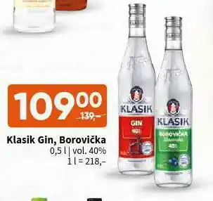 Terno Klasik gin, borovička nabídka