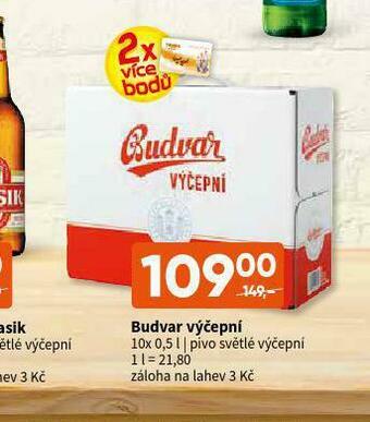 Terno Pivo budvar výčepní nabídka