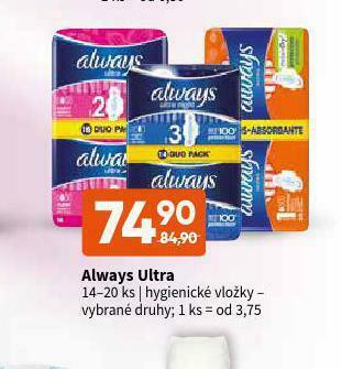 Terno Always ultra hygienické vložky nabídka