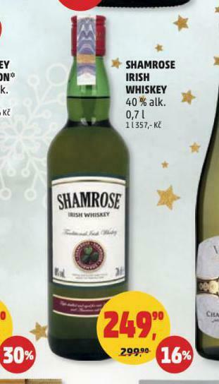 Penny Market Shamrose irish whiskey nabídka