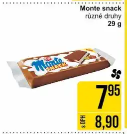 Jip Monte snack nabídka