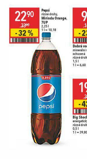 Globus Pepsi, mirinda 7up nabídka