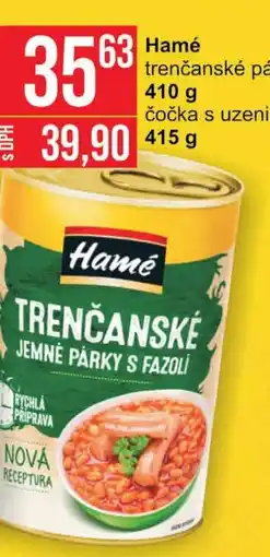 Jip Hamé trenčanské párky s fazolí nabídka
